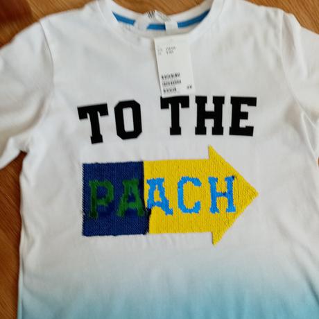 Tričko s flitrami, h&m,134 / 140