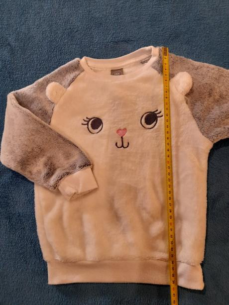 Chlpatkový pulóver so zvieratkom, pepco,104