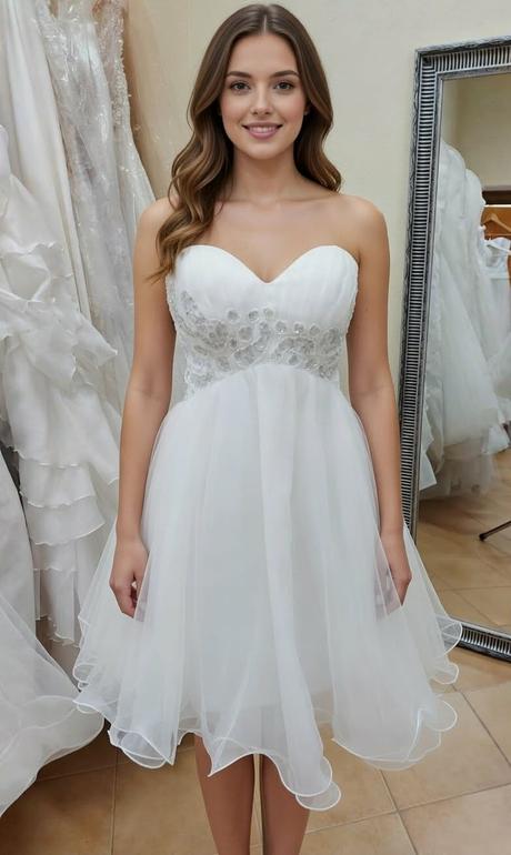 Krátke biele šaty - veľ. xs/s, s / xs