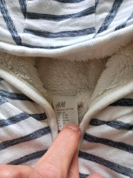 Zimny komplet -mikina+poldupacky, h&m,62