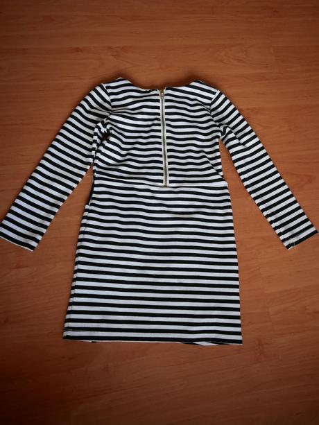 Úpletové elegantnejšie pásikavé šaty, h&m,104