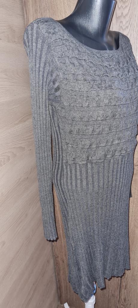 Tmavo sivý pulóver / minišaty v. 46 - 50, 48