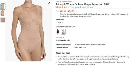 Luxusné formujúce body trimph, triumph,90c