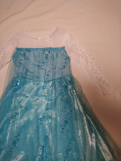 Kostým elsa šaty, závoj, mega set, vlasy, 98-104,