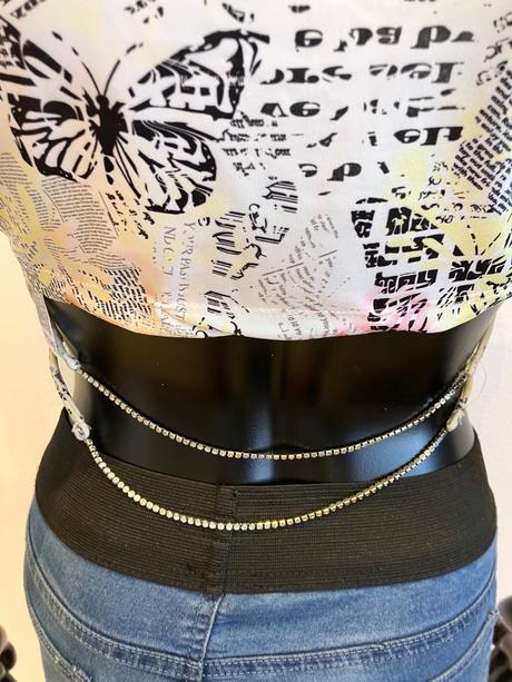 Farebné crop tričko bershka (l), bershka,l