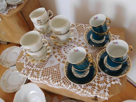 Čajová súprava porcelánová-čechoslovákia,, 