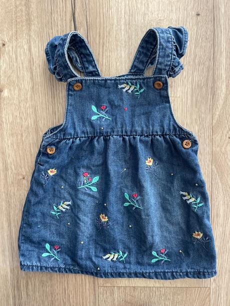 Riflové šaty / sukňa na traky, f&f,74