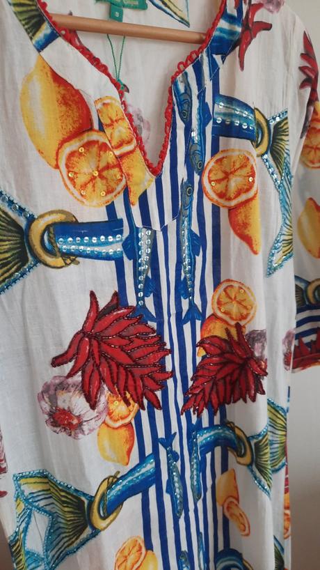 Maxi dlhe letné šaty k moru z bavlny, s