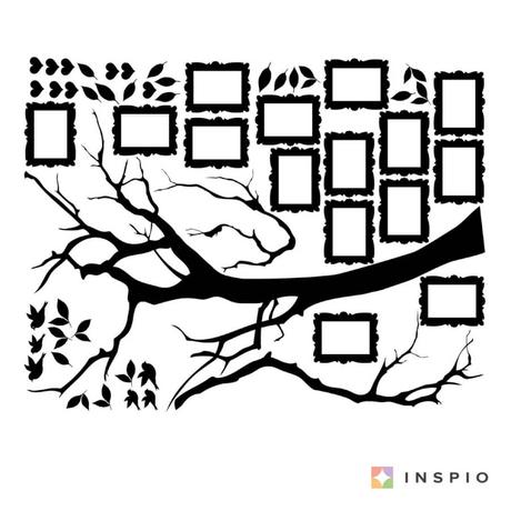 Nálepka na stenu - strom s fotkami 9x13cm, 