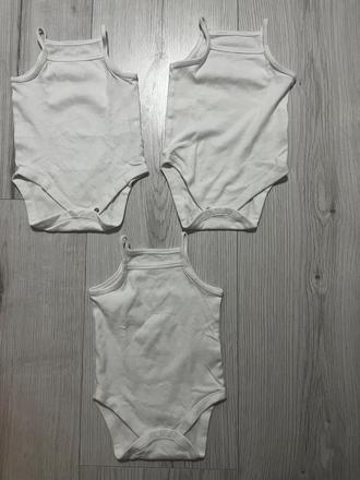 Biele tielkove body na tenké ramienka, primark,80
