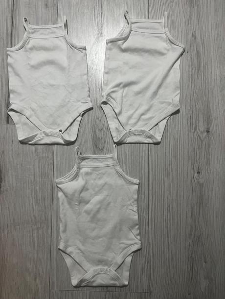 Biele tielkove body na tenké ramienka, primark,80