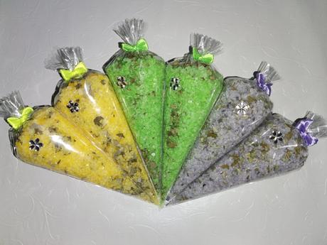 Voňavá morská soľ do kúpeľa - rozne druhy-vyrobim,