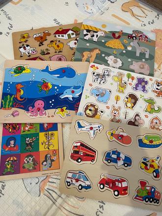 Drevené vkladačky puzzle, 