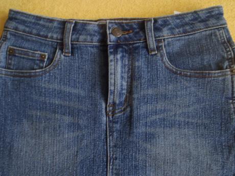 Elastická rifľová minisukňa, s