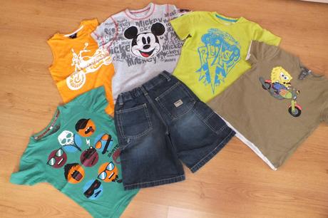Tricka, kratasy, super stav, disney, h&m, oshkosh, 104–116