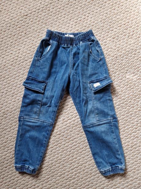 Riflové nohavice, zara,110