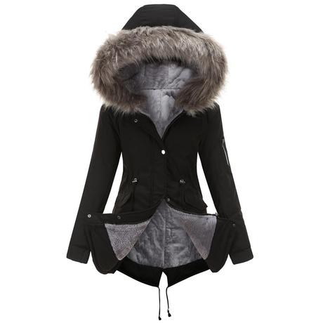 Zimná trištvrťová bunda s kapucňou, v. s/m/l, 38 - s