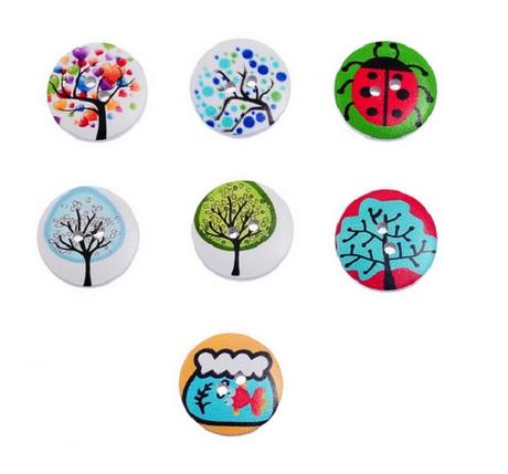 Drevené gombíky 20 mm,