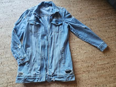 Ruflova bunda, denim,s