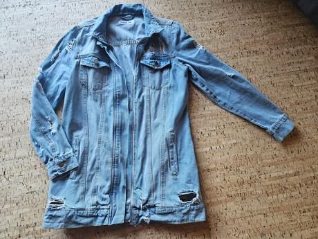 Ruflova bunda, denim,s