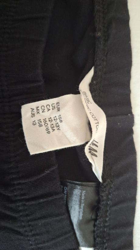 Dievčenské čierne legíny h&m., h&m,158