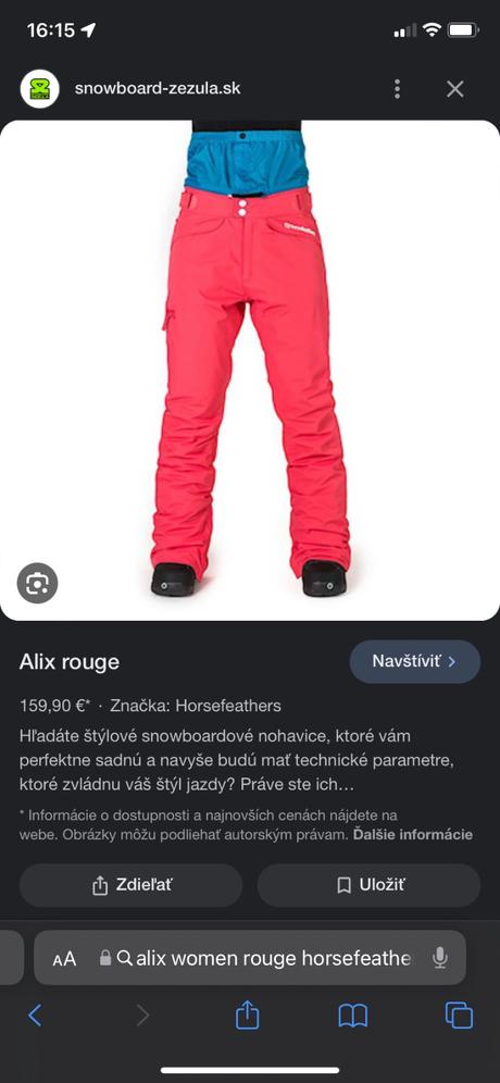 Lyziarske / snowboardove nohavice horsefeathers, horsefeathers,s