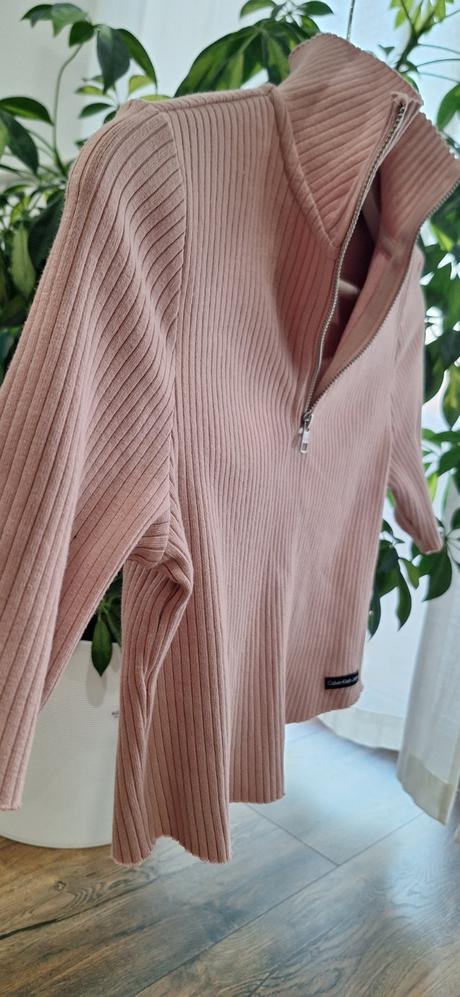 Calvin klein pleteny pulover top tričko xs/s, calvin klein,s