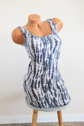 Šedo biele bavlnené mini šaty, h&m, xs, h&m,xs