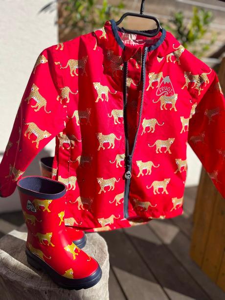 Frugi set pršiplášť a gumáky 4-5 rokov, 110