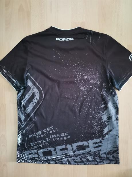 Cyklo tricko force art biela/cierna, xs