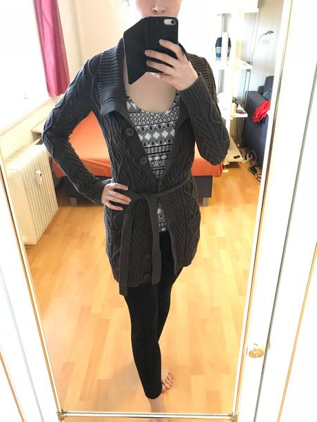 Dlhý tmavohnedý sveter (s), esprit,s