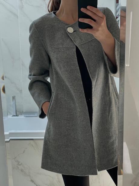 Zara vlnený jarný kabát, zara,xs