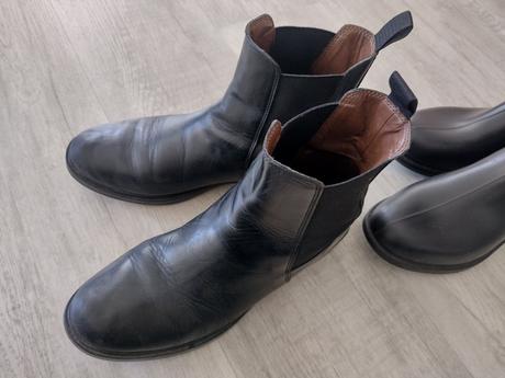 Perká topánky kožené a čižmy gumené na jazdenie, 40