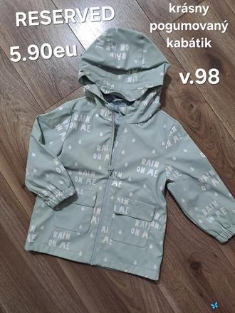 Pogumovaný kabátik do dažďa reserved, reserved,98