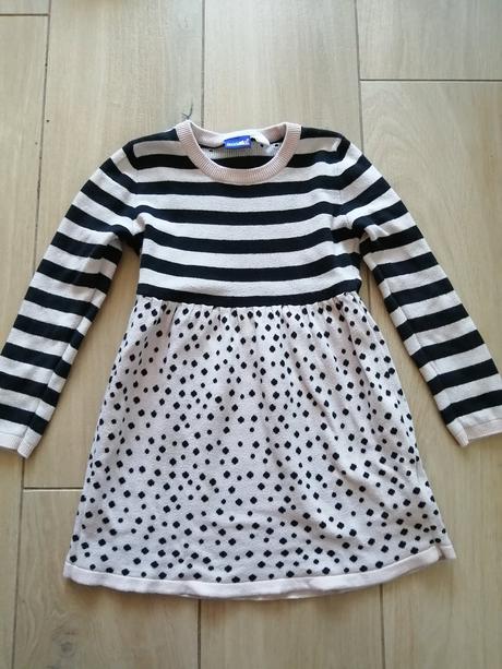 Teplejšie šaty, tunika bodkované, lupilu,110