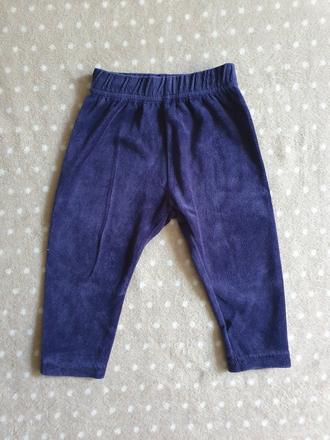 Modré semišové nohavice/tepláčky, lupilu,74