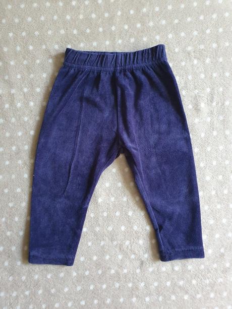 Modré semišové nohavice/tepláčky, lupilu,74