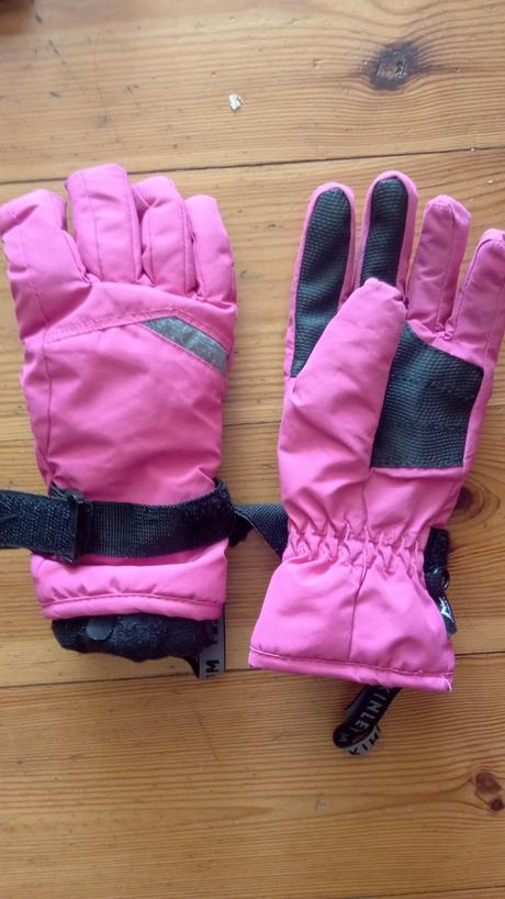 Ružové lyžiarske rukavice do 7r, mckinley,128