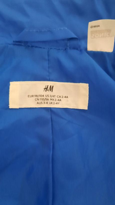 Šuštiakova vetrovka sonic, h&m,104