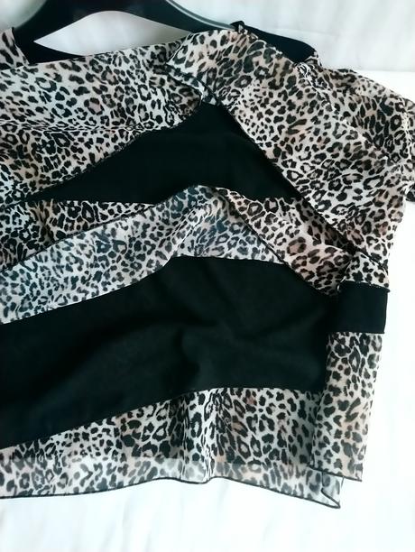 Dámsky elastický čierno hnedý top, carla ferroni, xxl