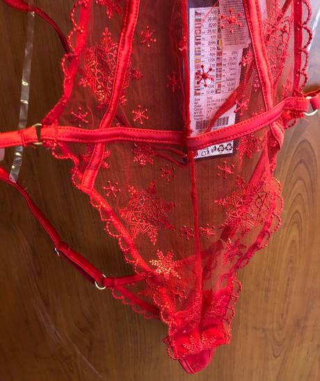 Nové červené sexy čipkované push-up body, 80 c, new yorker,80c