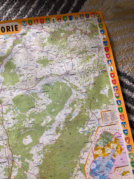 Mapa región záhorie,