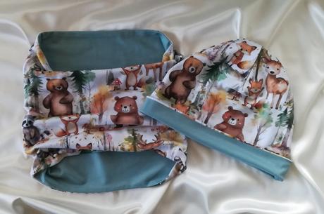 Čiapka a nákrčník, obojstranné, pre obvod 50-52cm,