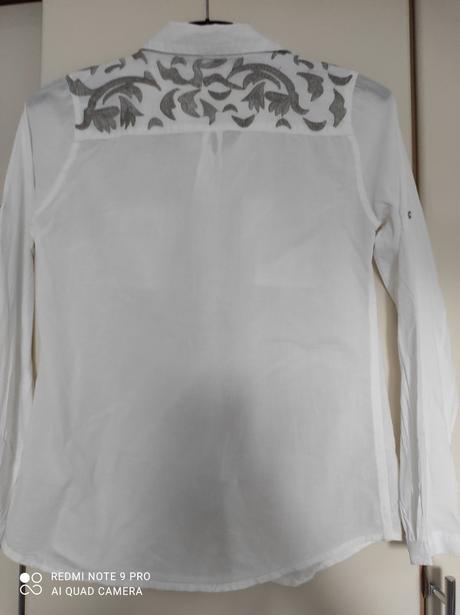 Tenká košeľa so striebornou výšivkou, reserved,36