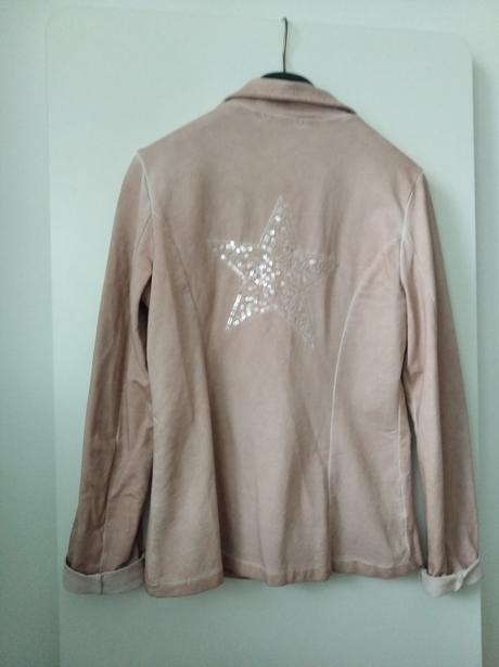 Ružové sako s batikovaným efektom, l