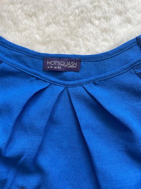 Parizska modra bluzka s cipkou hotsquash, 42