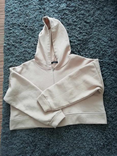 Béžová mikina krátka, m