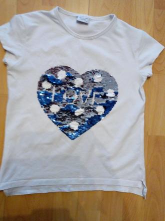 Tričko srdiečkové 134, 134