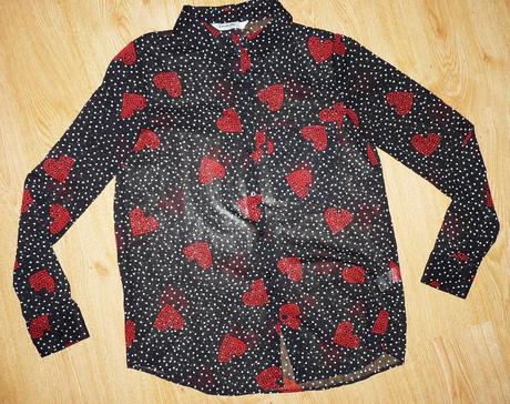 Srdiečková blúzka, stradivarius,s