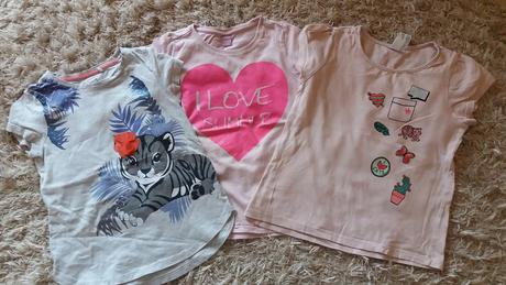 Trička 3 ks 116, c&a,116